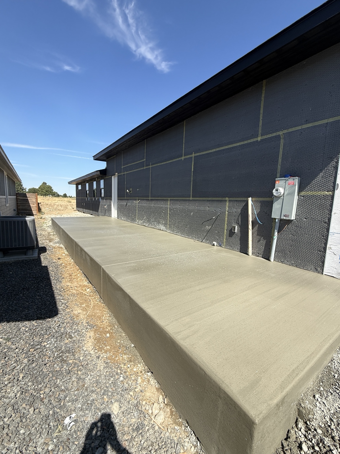 Finished commercial concrete pad