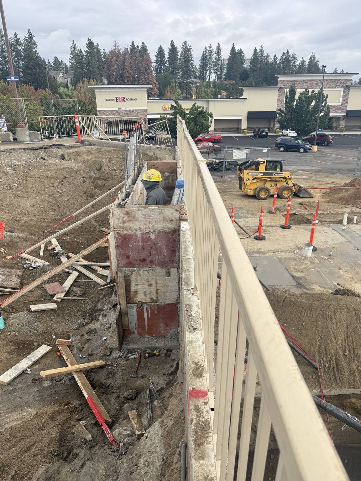 Commercial foundation wall construction