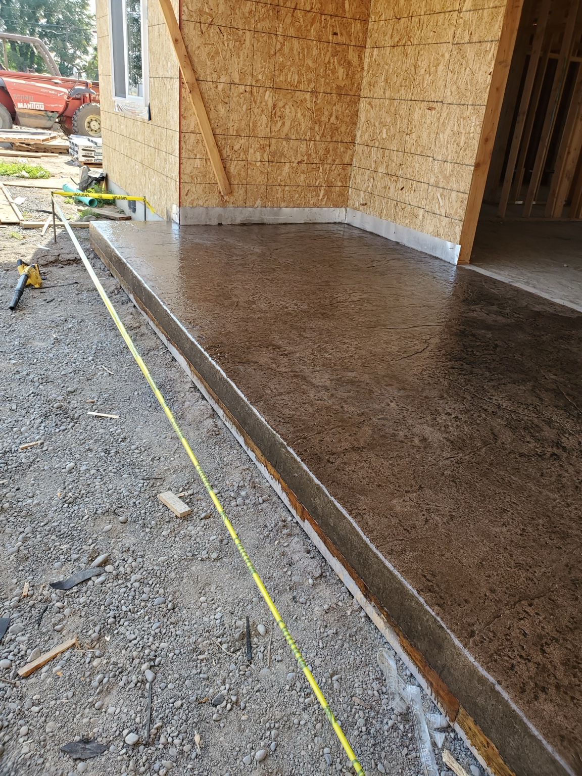 Finished interior concrete slab