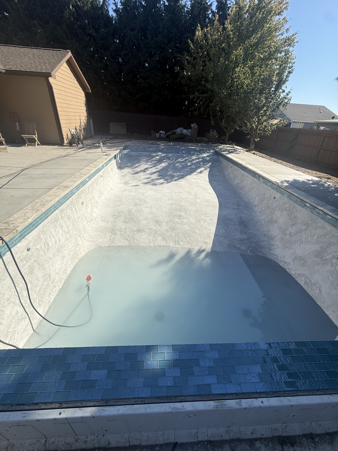 Pool renovation and concrete preparation