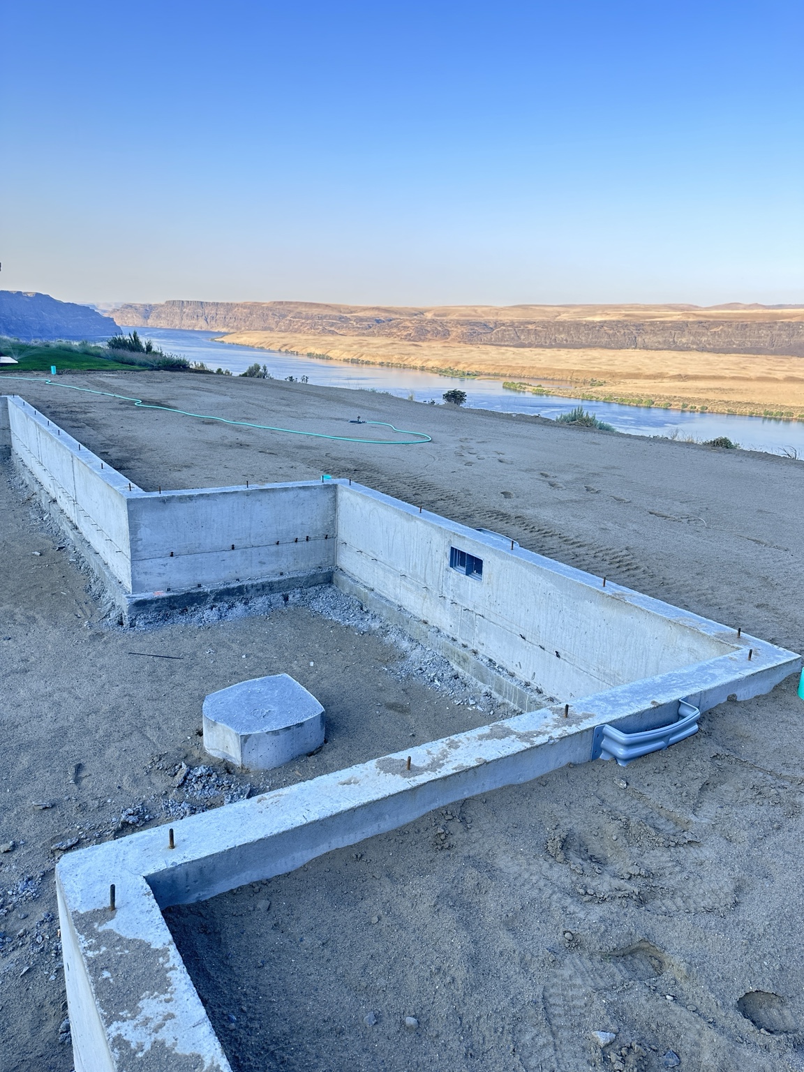 Completed foundation walls
