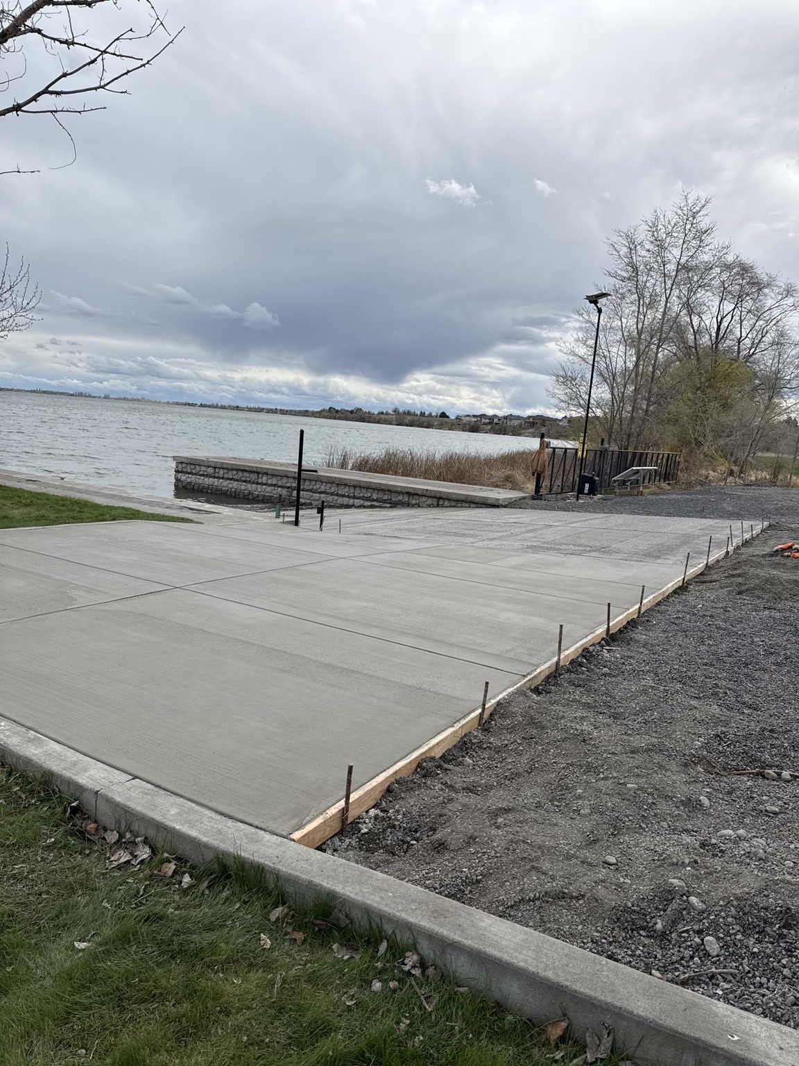 Lakeside concrete flatwork