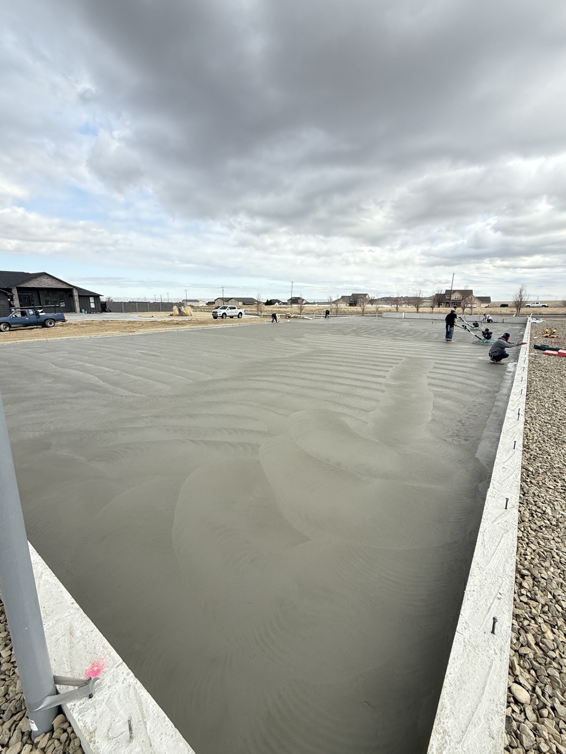Large concrete slab pour